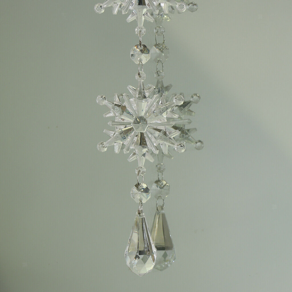 Christmas Acrylic Snowflake Pendant Bead Curtain Crystal Lamp Pendant B