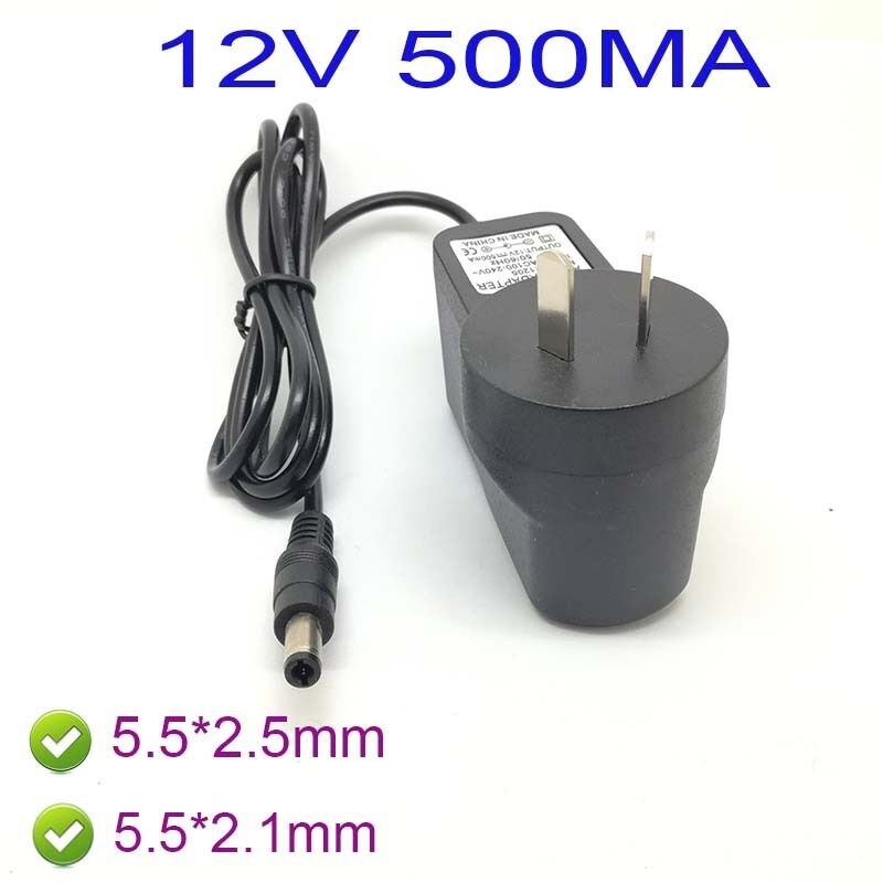AC 100-240V  Adapter DC 12V 500mA 0.5A Power Supply Charger 5.5 x 2.5MM AU Plug
