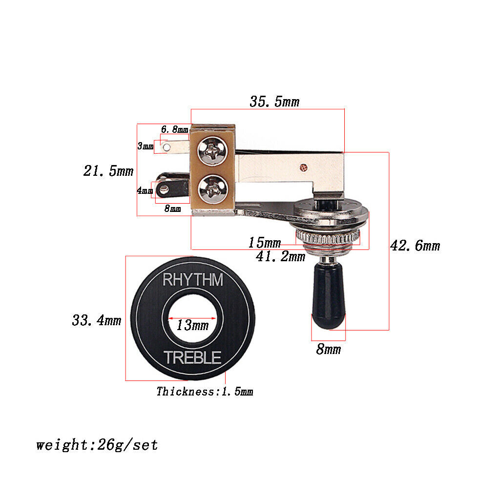 Aluminum Alloy Toggle Switch With Rhythm Treble Ring For    E