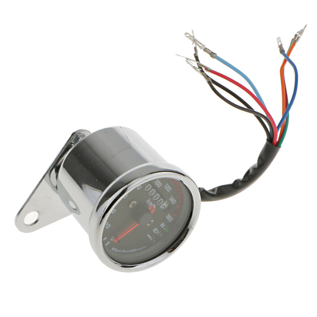 Universal Dual Motorcycle Odometer Speedometer Gauge LED Signal Light Lamps