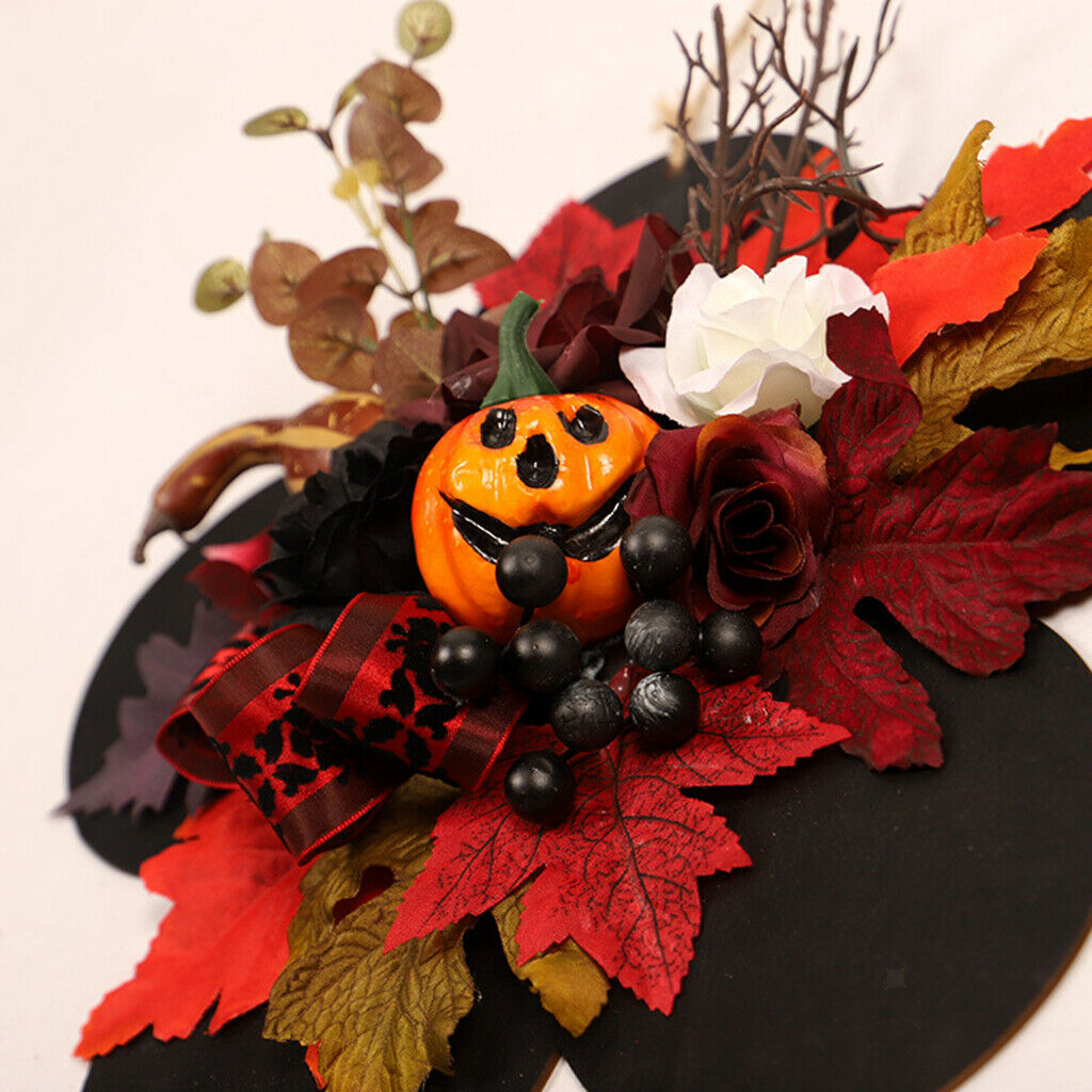 Pumpkin Front Door Sign Plants Doorplate Hanging Fall Halloween Home Decor