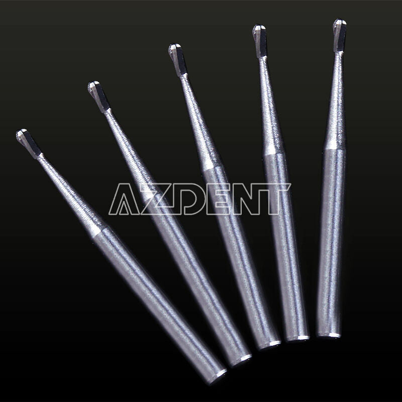 10 Kits Dental Carbide Tungsten Steel Burs Drill High Speed Pear-shaped FG330