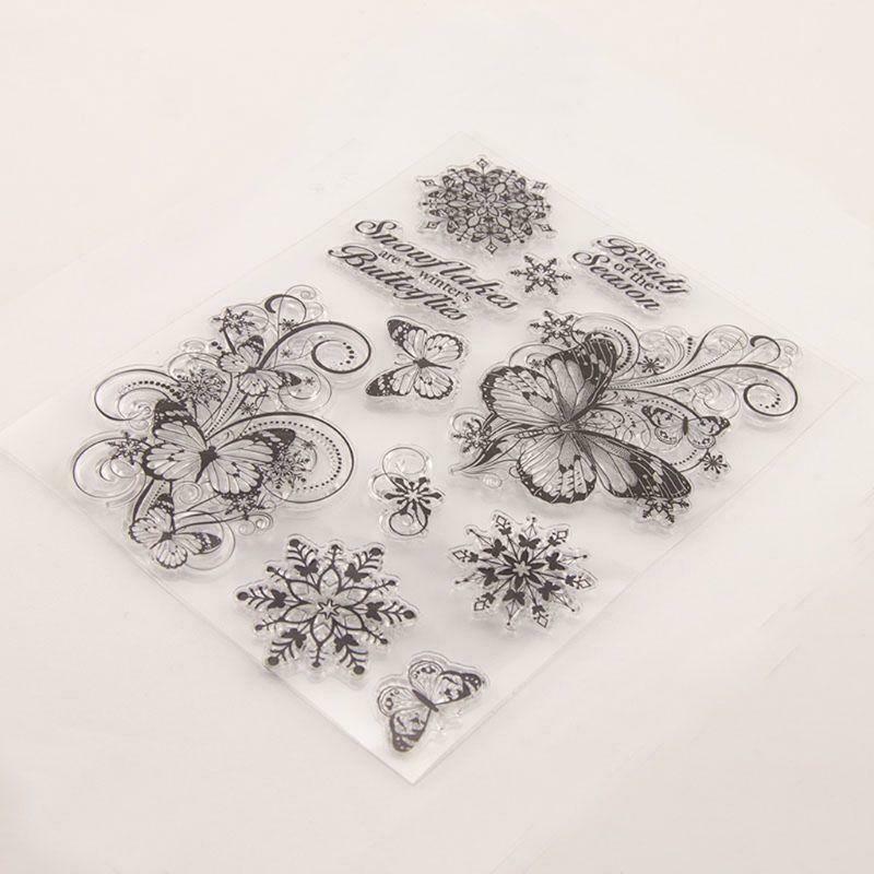 Butterfly Silicone Clear Seal Stamp DIY Scrapbooking Embossing Photo Album Decor