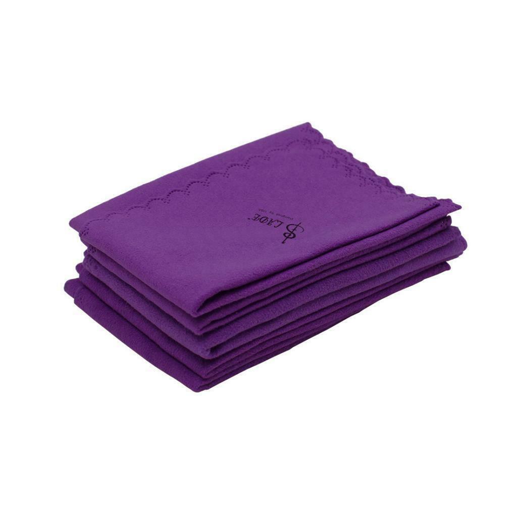 5pcs Microfiber Cleaning Polishing Cloth for Musical Instrument Accs