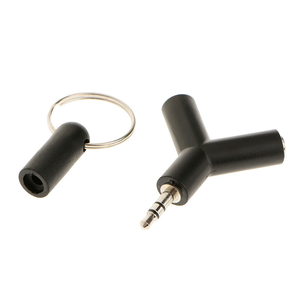 1 Piece 3.5mm Jack 2 Port Audio Adapter + 3.5mm Male to USB Male Adapter Cable