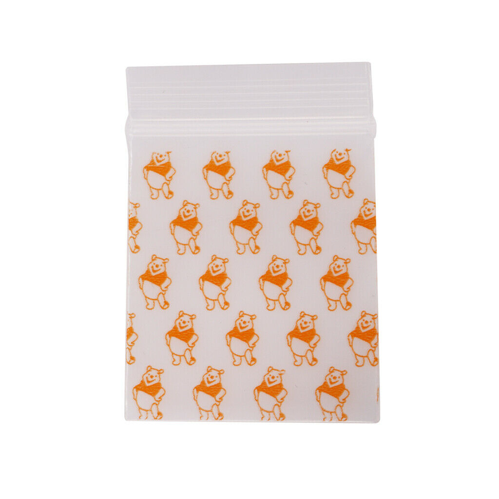 200 Small   Bags, Self Seal Resealable Reclosable Bag, Clear & Cartoon