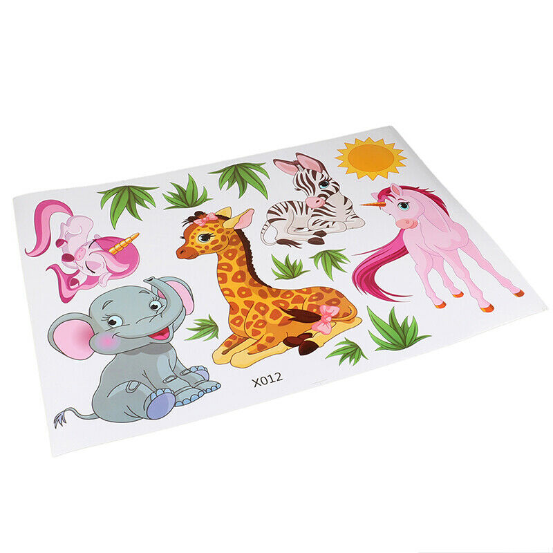 Animals Wall Stickers Kids Baby Rooms Elephant Giraffe Horse Wall Dec.l8