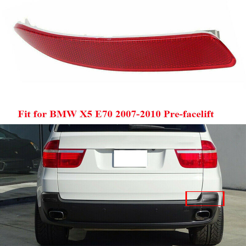 For BMW X5 2011-13 Left Driver Side Rear Bumper Reflector Lens Warn Light
