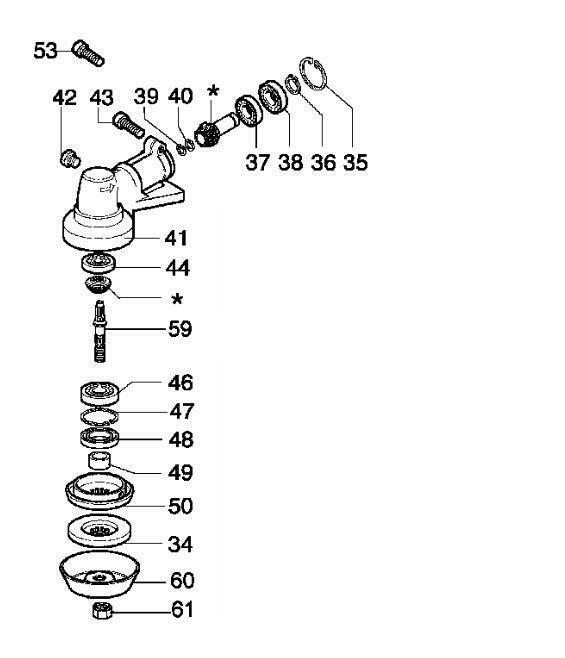 Bevel Gear Head for EFCO 8400, 8420, 8425, 8510, 8515 8535, STARK 44 [61250066R]