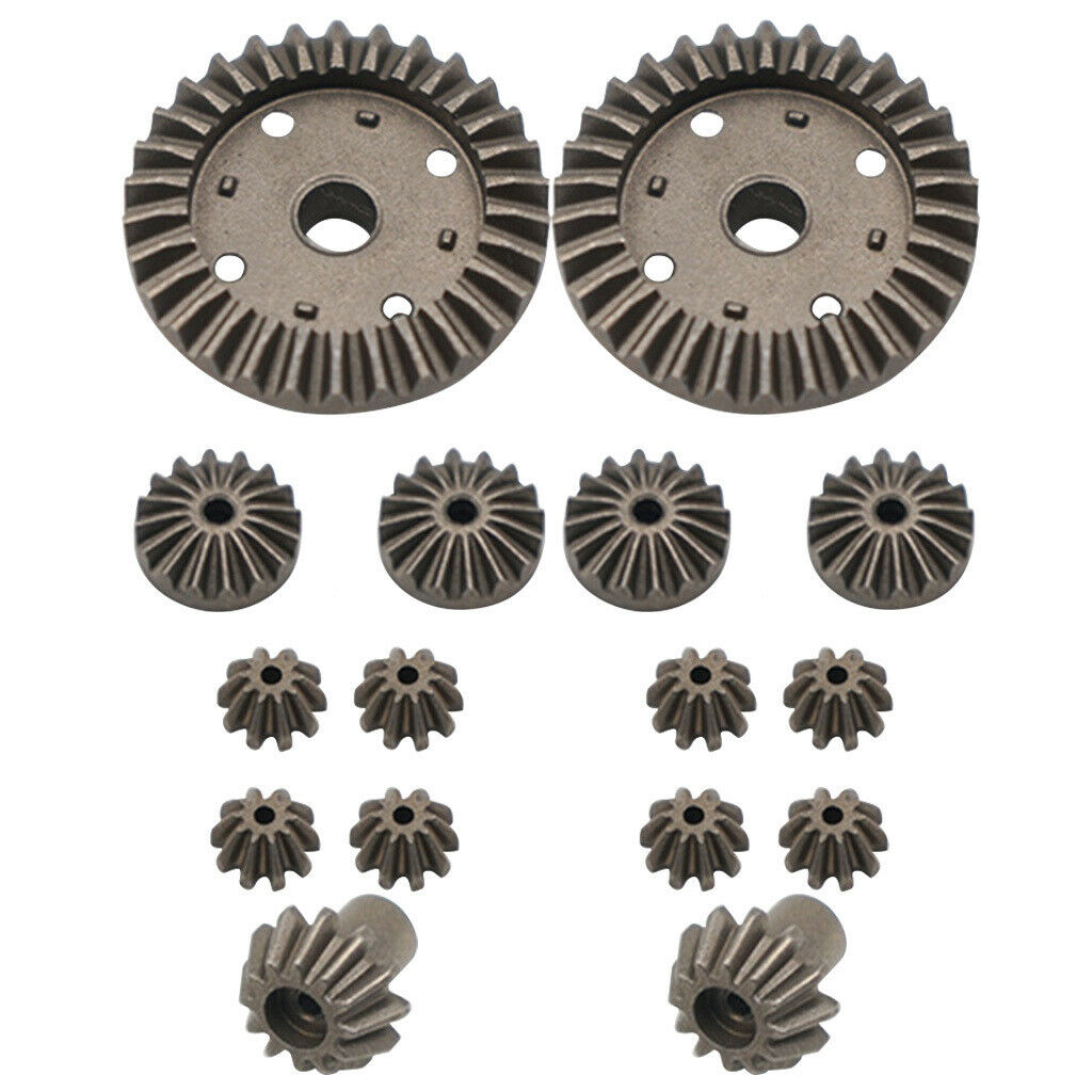 16Pcs Upgrade Parts Motor Driving Gear Metal Differential Gear Combo Set