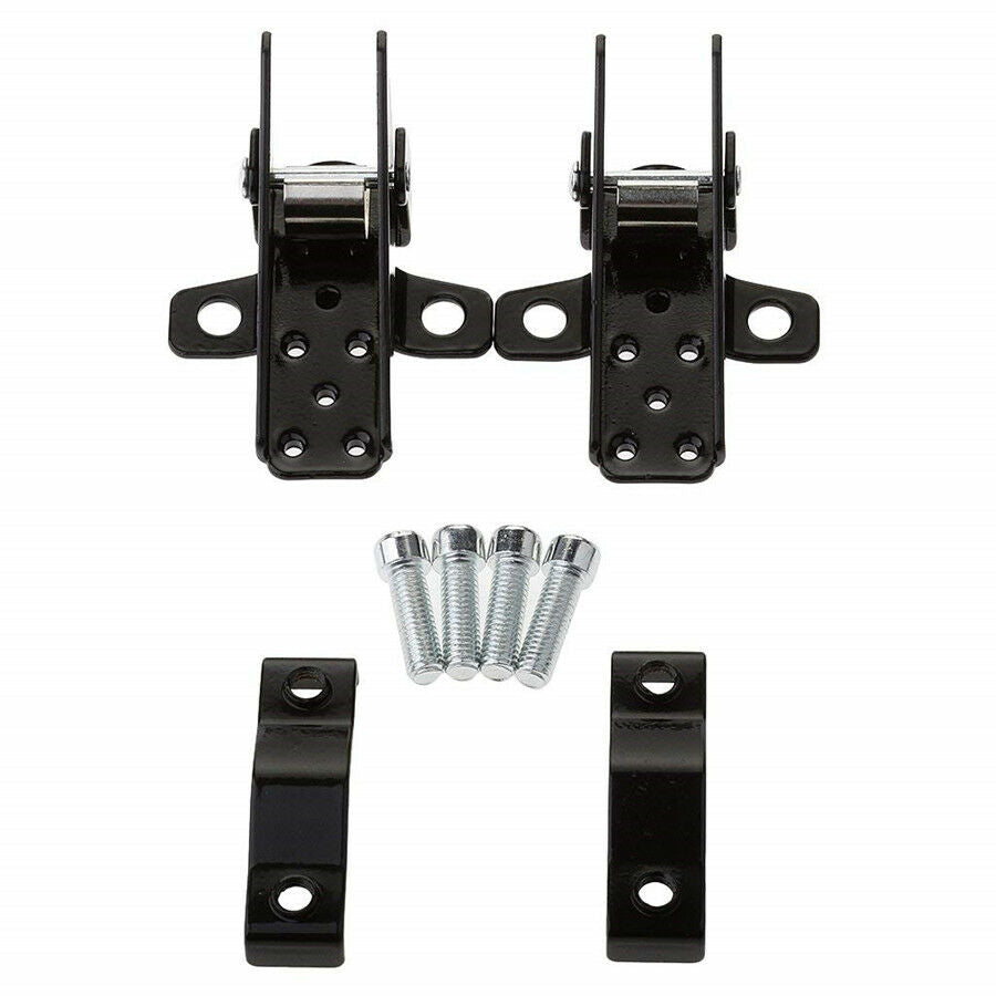 2x Black Aluminum Motorcycle Foot Peg Rear Pedal Footrest 25-28mm Universal