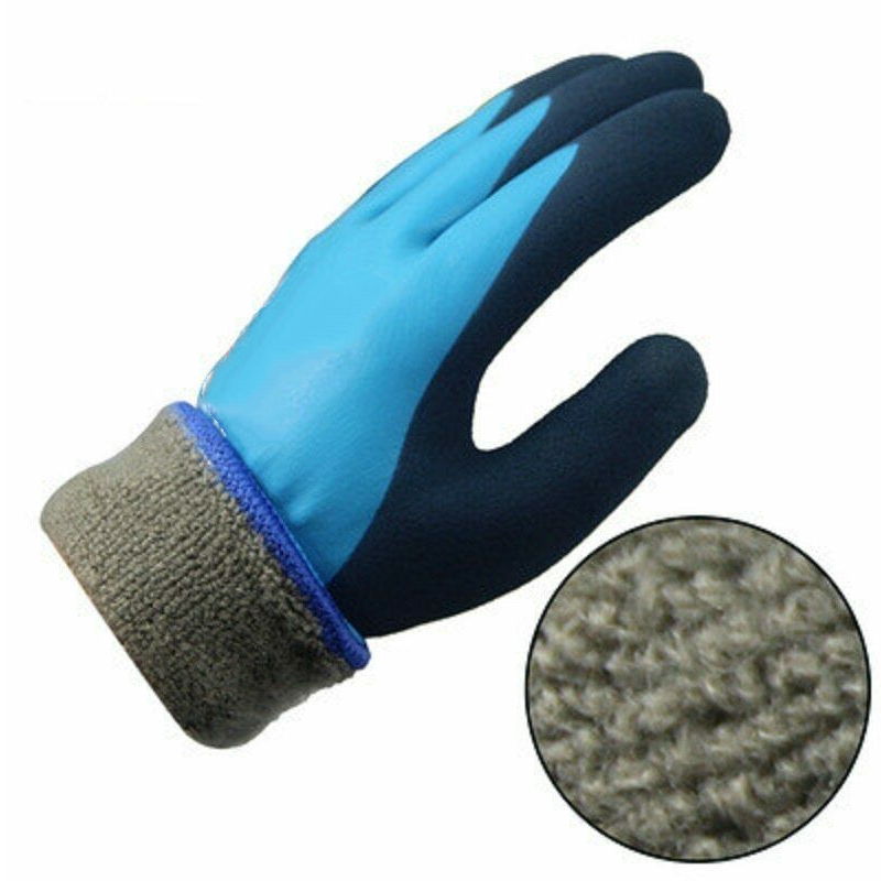 -30 Â° Antifreeze Plus Velvet Warm Waterproof Gloves Cold-Proof All Rubber Gloves