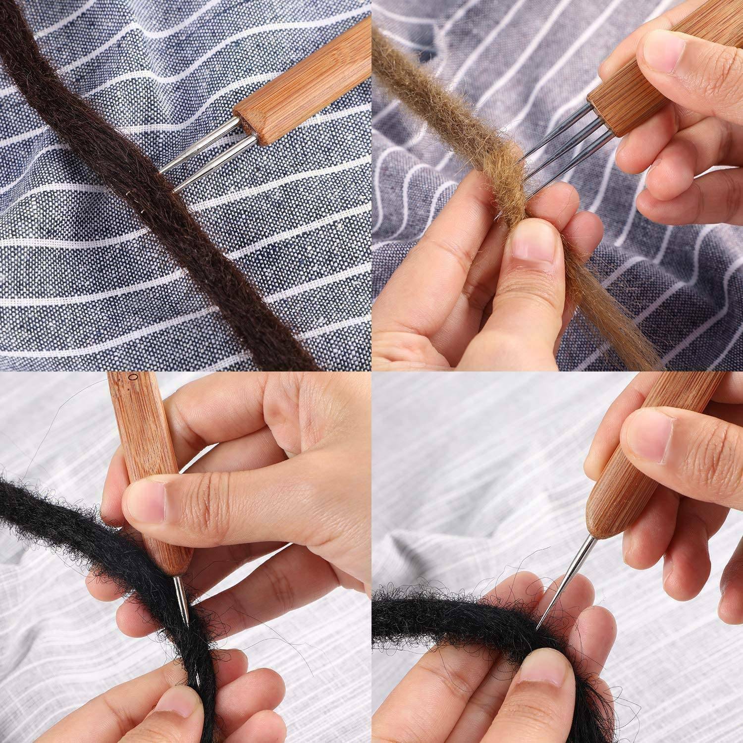 3PCS 0.75mm Crochet Needle Hook Tool Making Dreadlock Braiding Hair Decors Home