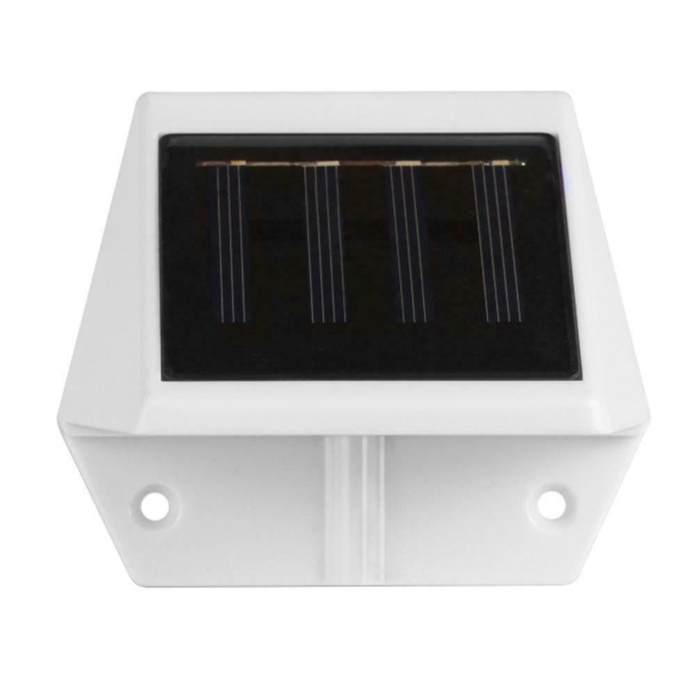4LED Fence Lamp Solar Powered Plastic Stair Wall Light Outdoor Garden Yard Decor