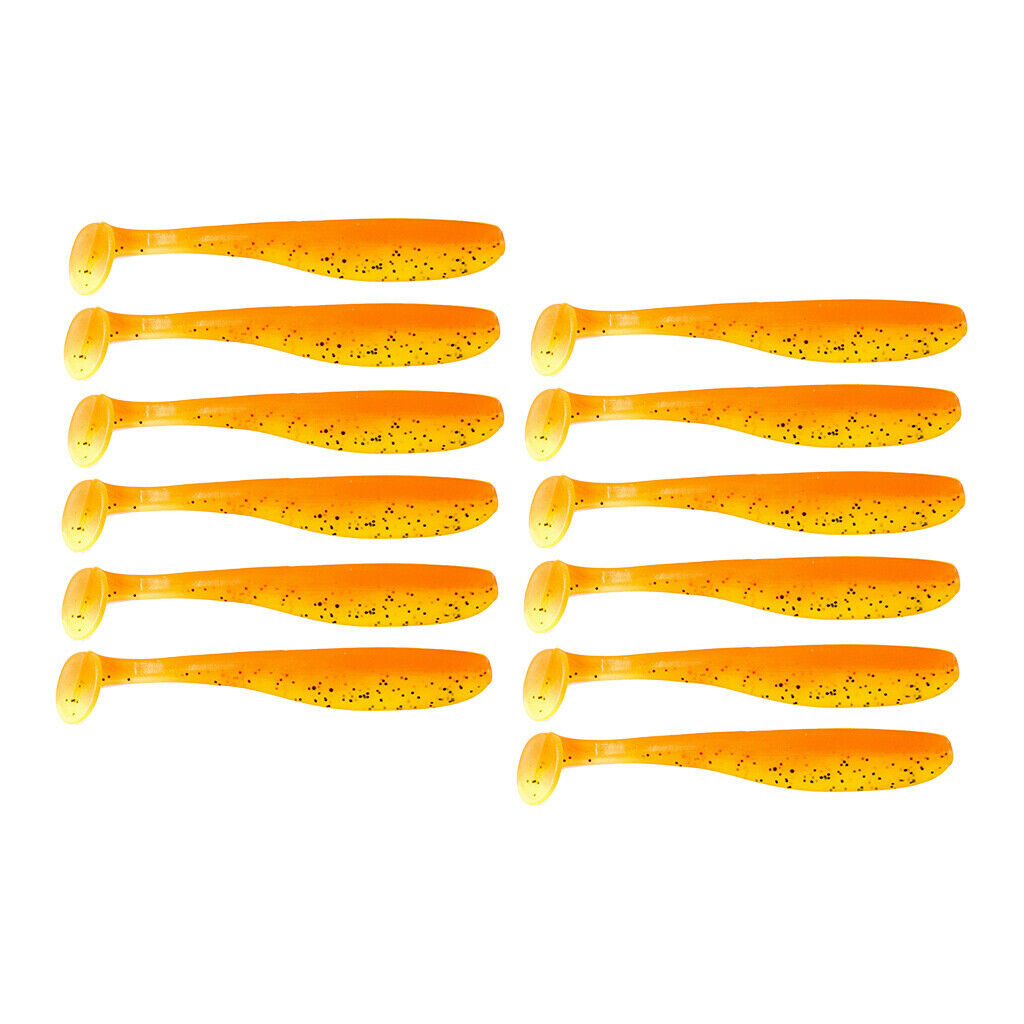 24Pcs Swimbaits Paddle Tail Worms Soft Fishing Lures Fishing Shiner Baits