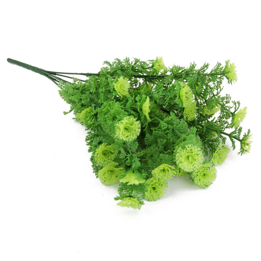 1x Artificial Plastic Green Leaves Grass Plant Home Decoration 37 Cm Height