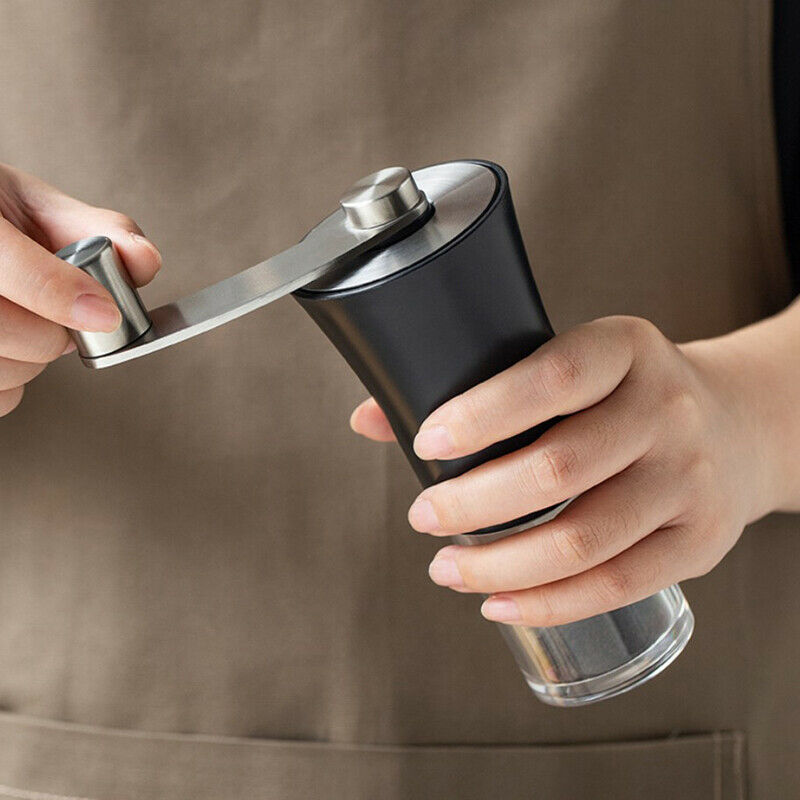 Manual Coffee Grinder Stainless Steel with Ceramic Burr Bean Mill Portable  DF