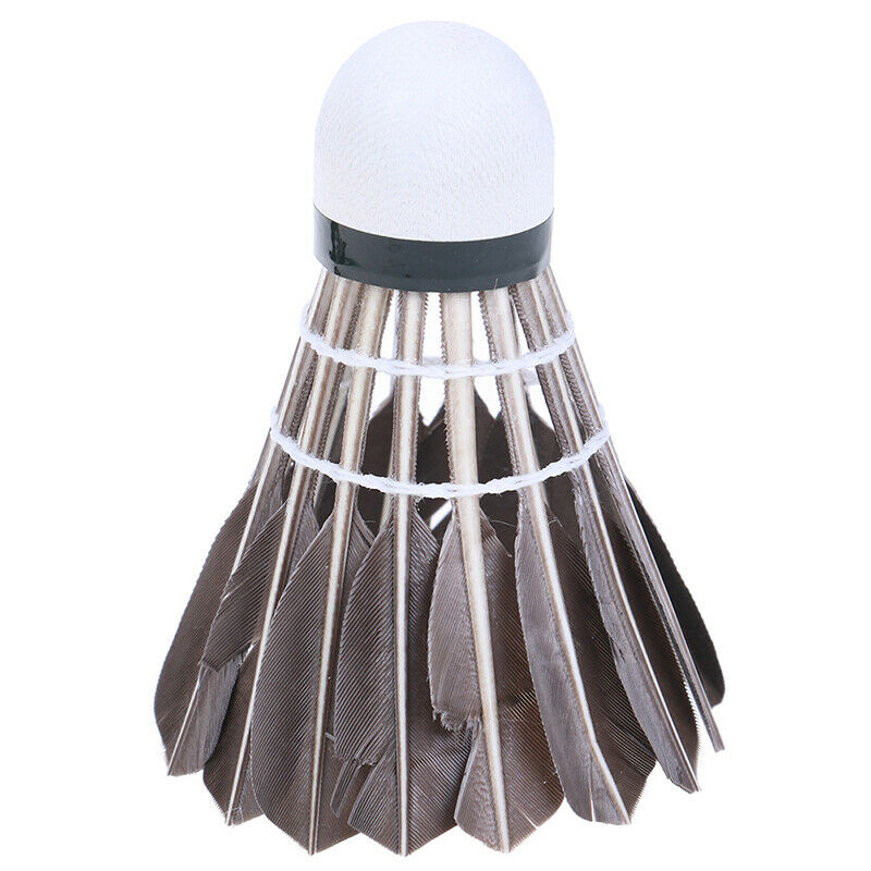 12 Pcs Set Training Goose Feather Shuttlecocks Durable Badminton Black BalDDBDA
