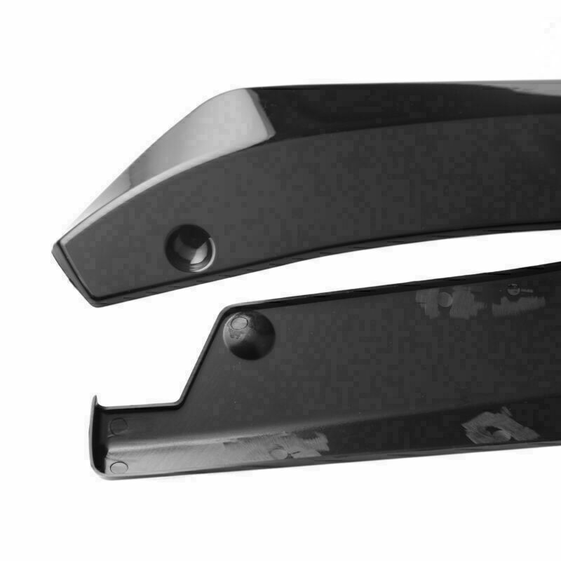 2x Car Auto Rear Bumper Lip Diffuser Splitter Canard Protector Top Gloss BLK CN