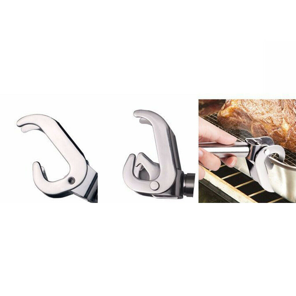 Stainless Steel Kitchen Anti-Scald Gripper Plate Bowl Dish Pot Clamp Holder