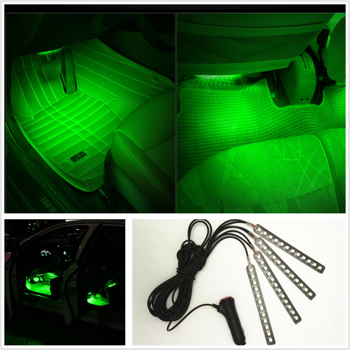 12LED 7 Colorful Remote Control Ambient Foot well Lighting Car Interior Parking