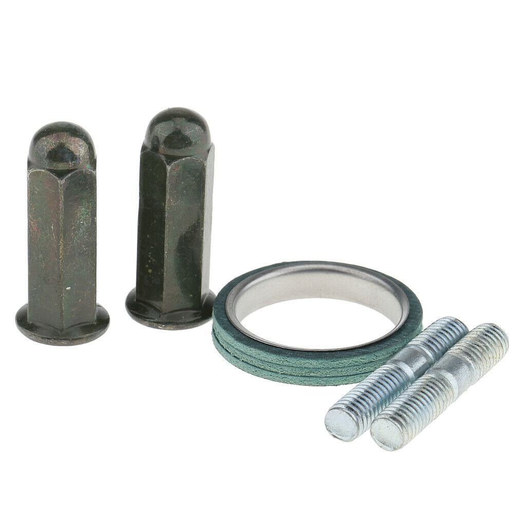 2 Set/10 Pieces Exhaust Studs Nuts Gasket Set for GY6 50cc-150cc QMB139 Scooter