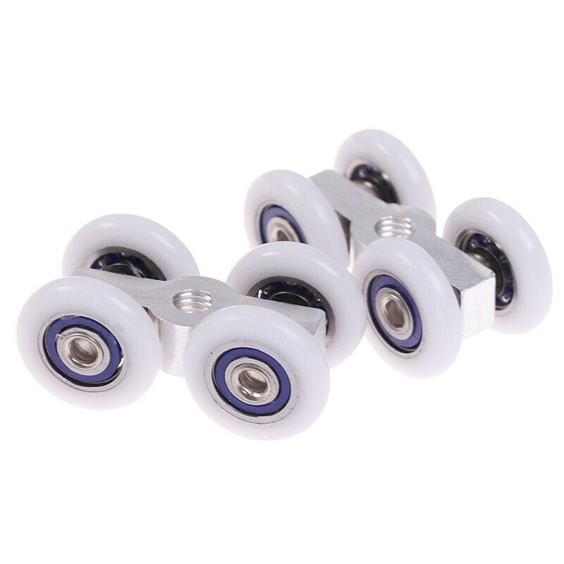 1Pair Sliding Door Rollers 4 Wheels Hanging Home Door Accessories Hardware F LQ
