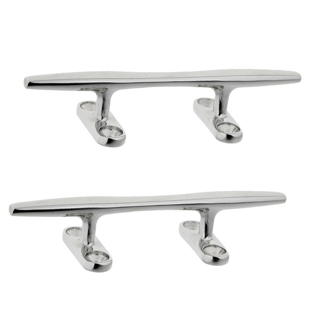 316 Stainless Steel Marine Boat Yacht Deck Dock Sleek Line Rope Cleat 6"+ 8