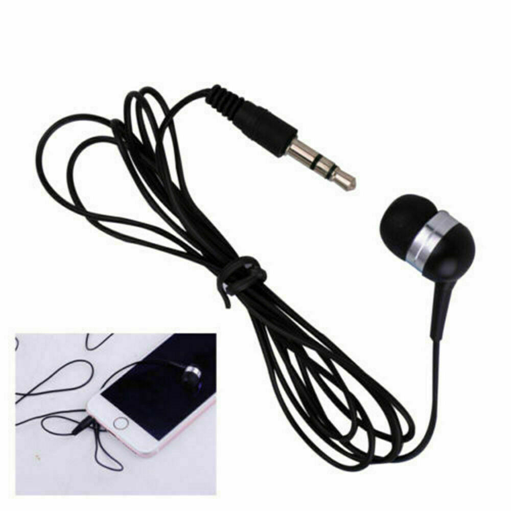 3.5mm Universal Single Side Headset In Ear Mono Wire Earbud Earphone Headphone ~