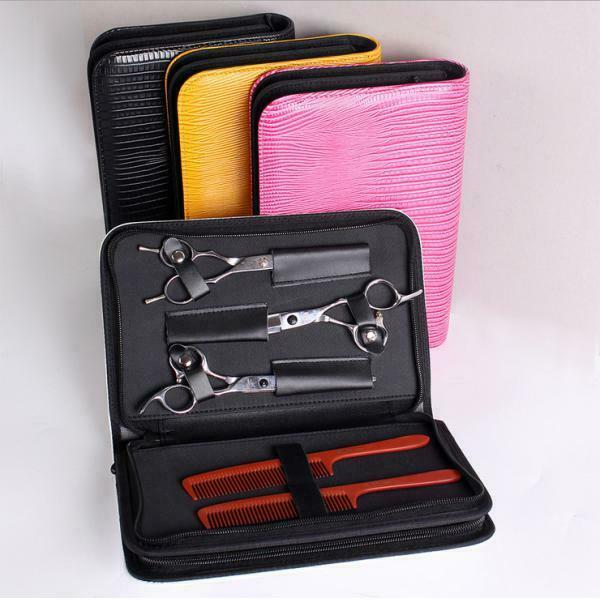Soft Leather Hair Scissor Shears Case Hairdressing Comb Pouch Holster White