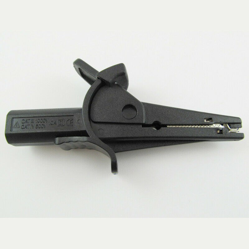 2pcs Long Jaw Safety Alligator Clip to 4mm Banana Female Insulated Test Clip