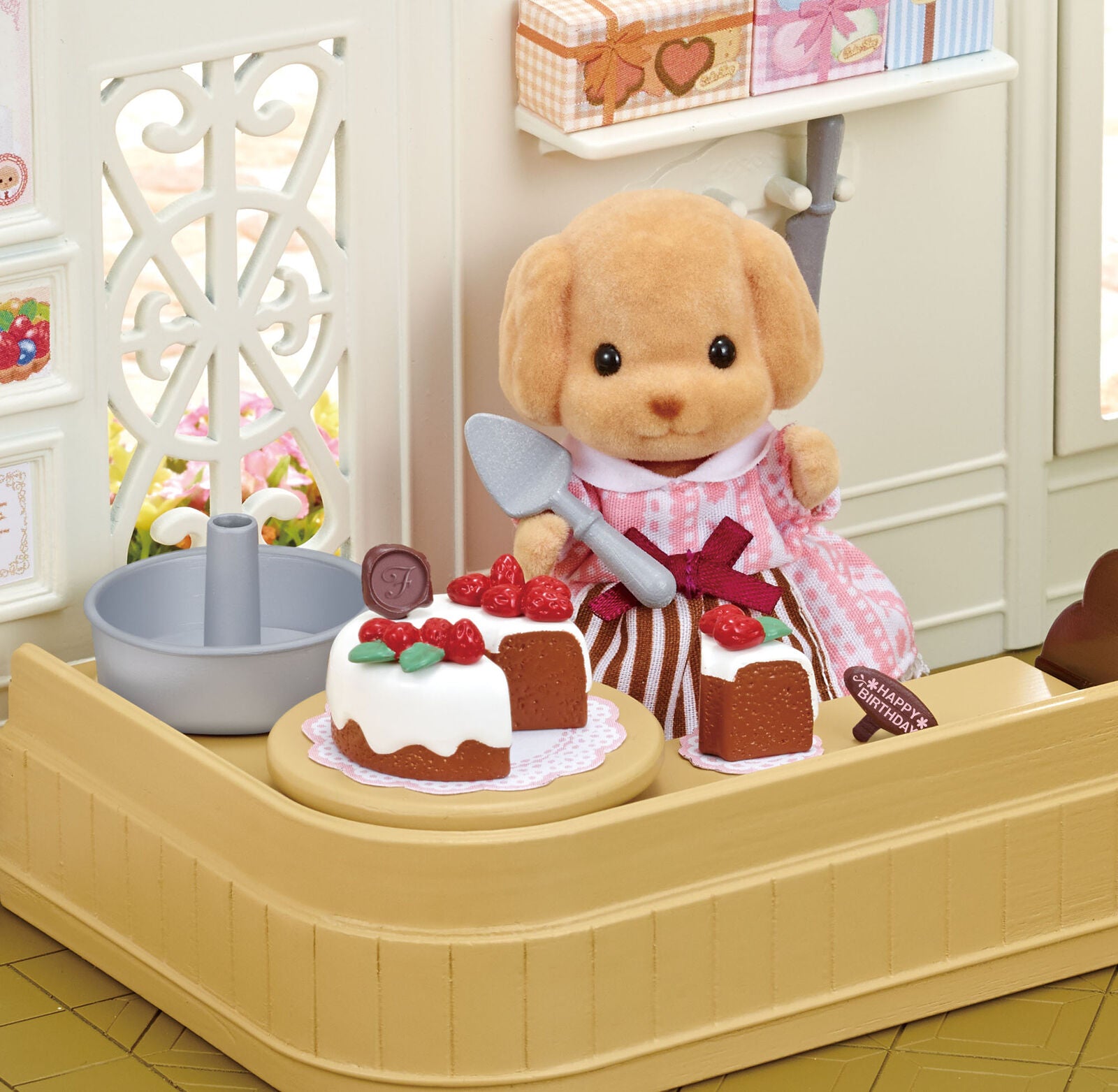 New! 5264 Sylvanian Families Cake Decorating Set Poodle Girl & Accessories 3+
