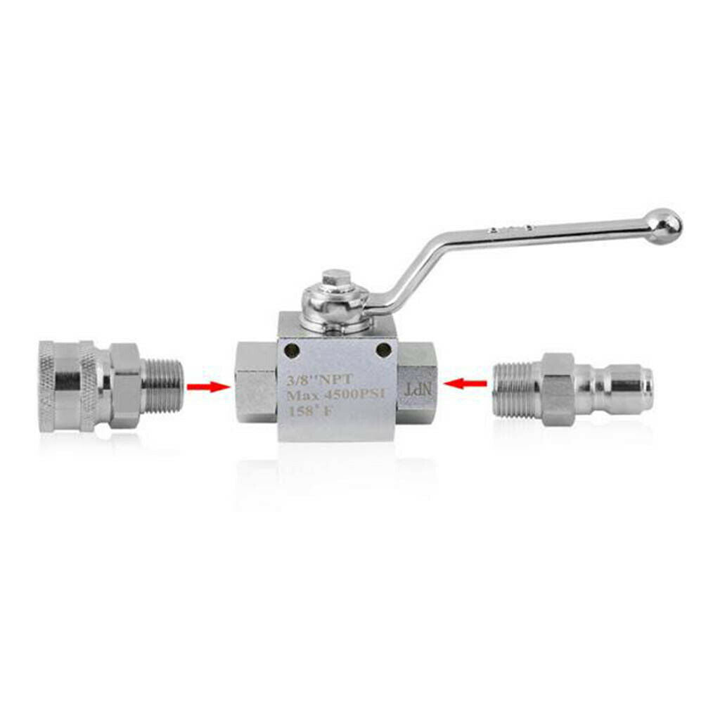 Universal 158Â°F 4500PSI 3/8" NPT Plating Ball Valve With Fixing Holes