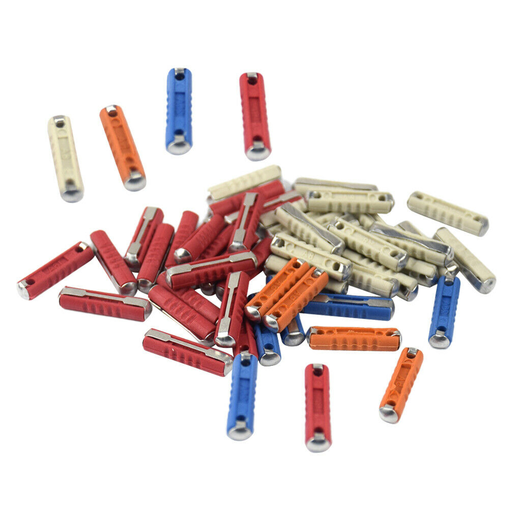 50 pieces EUROPEAN CAR BLADE FUSE BOX ASSORTMENT SECURES EUROS