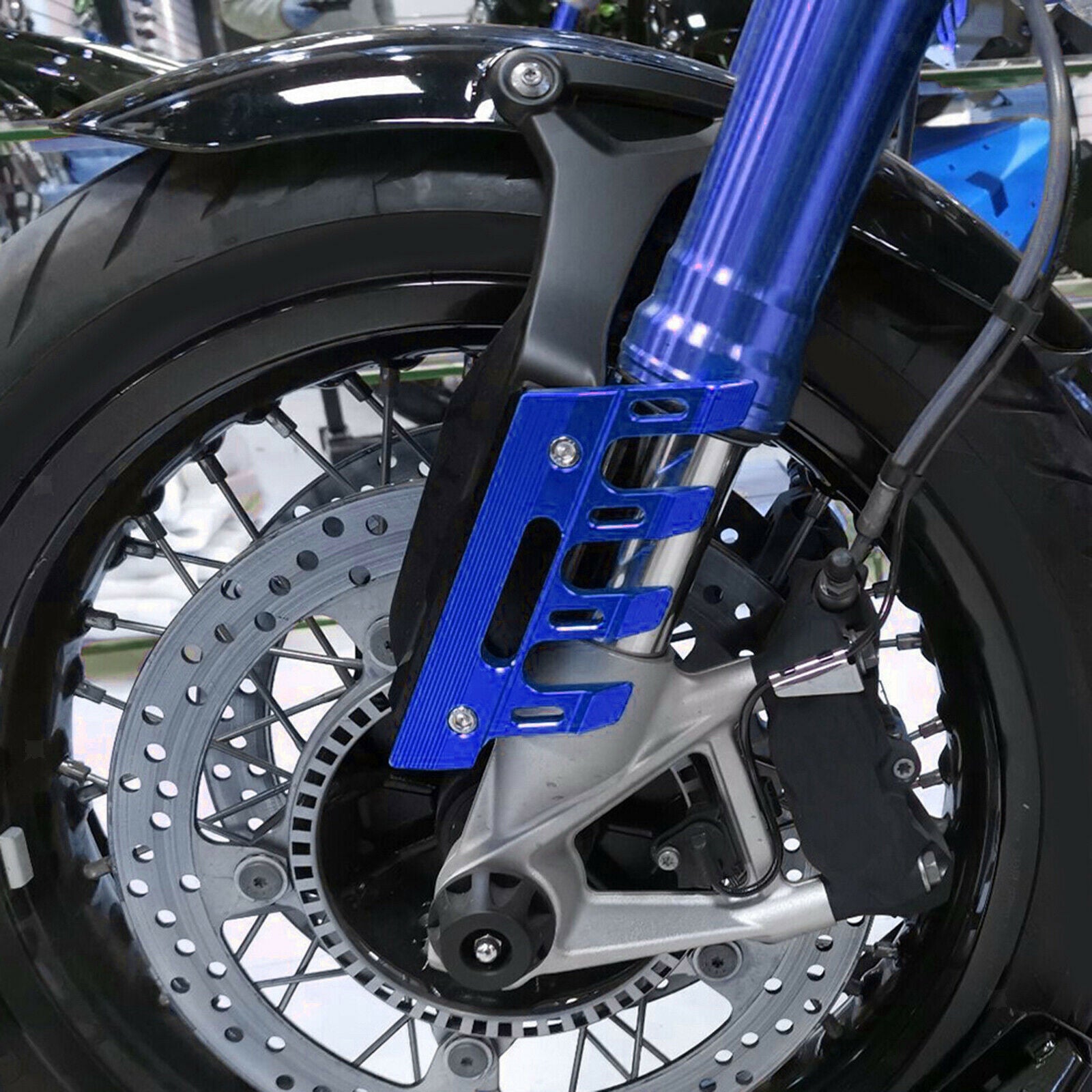 Front Slider Protection Guard Cover Trim Fits For Kawasaki Z750 Z800 Blue