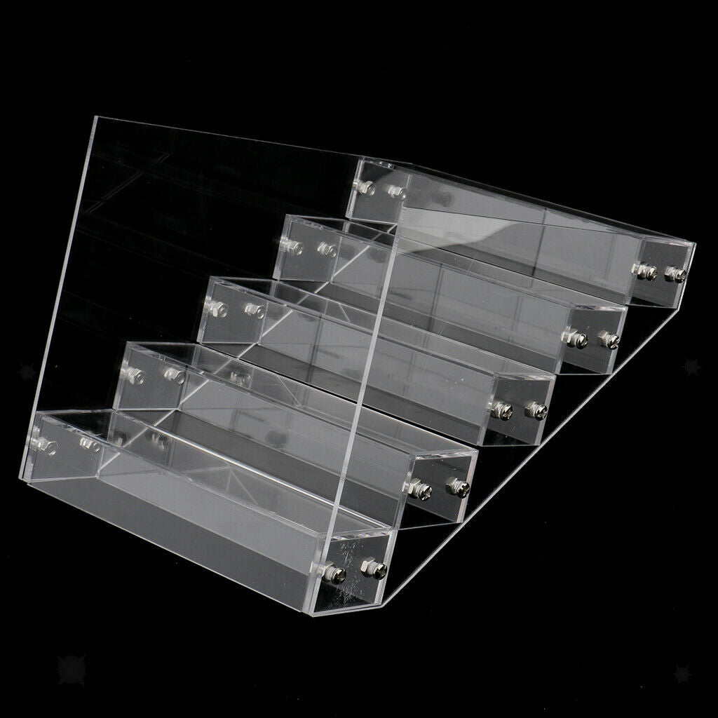 5 Tier Acrylic Nail Polish Cosmetic Varnish Display Stand Rack Hold 25Bottle