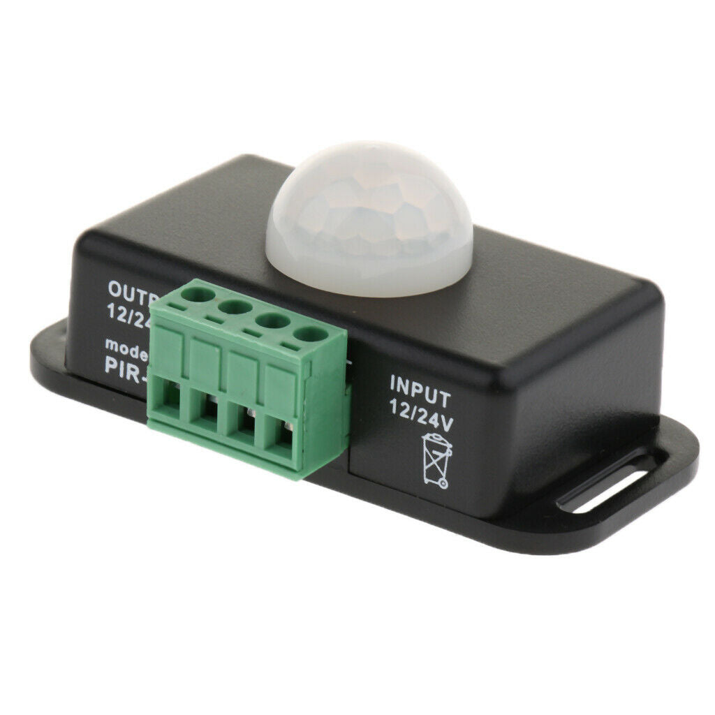 2x Human Body PIR Sensor Switch LED Infrared Controller for Band Lights Black