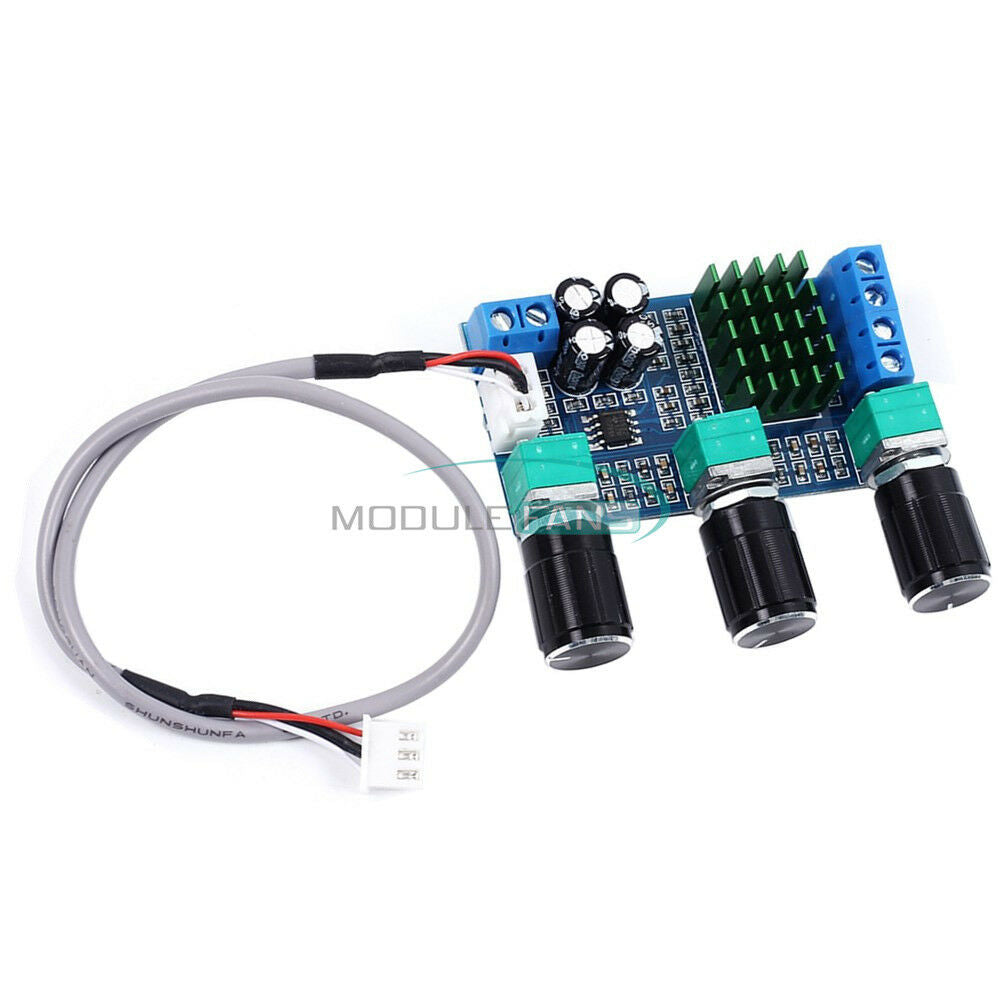Digital DC 12V 24V 80Wx2 TPA3116D2 Dual Channel Treble Bass Pre Amplifier Board