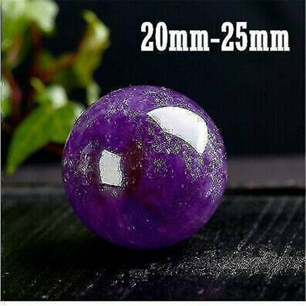 Natural Amethyst Quartz Sphere Crystal Pretty Ball Healing Purple Stone 20MM