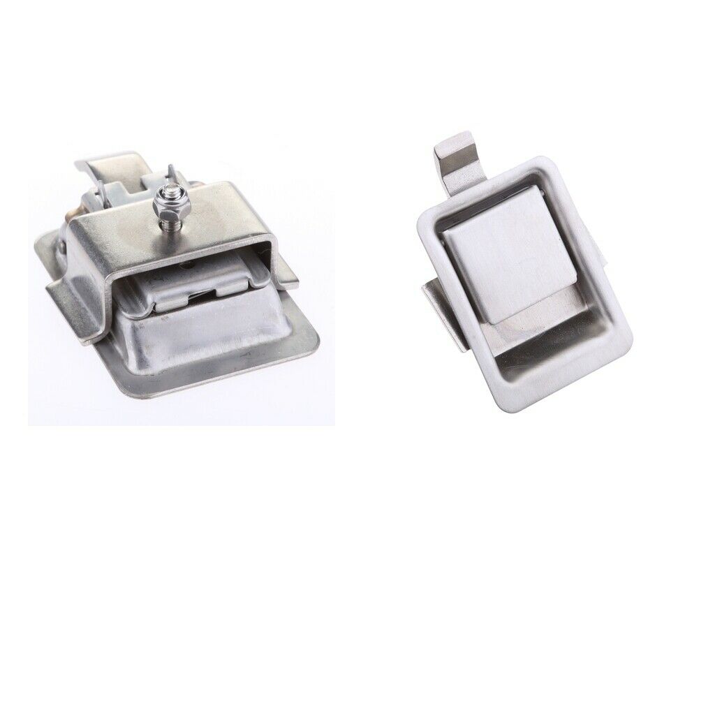 2pcs Stainless Steel Flush Paddle Latch Single Point Latch Rust Resistant