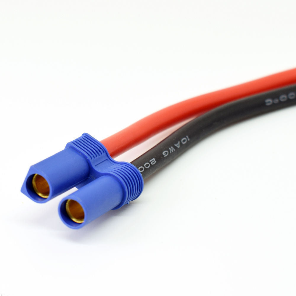 10pcs 1ft/30cm 10AWG EC5 Female Jack Battery Connector Silicone Wire DIY Cable