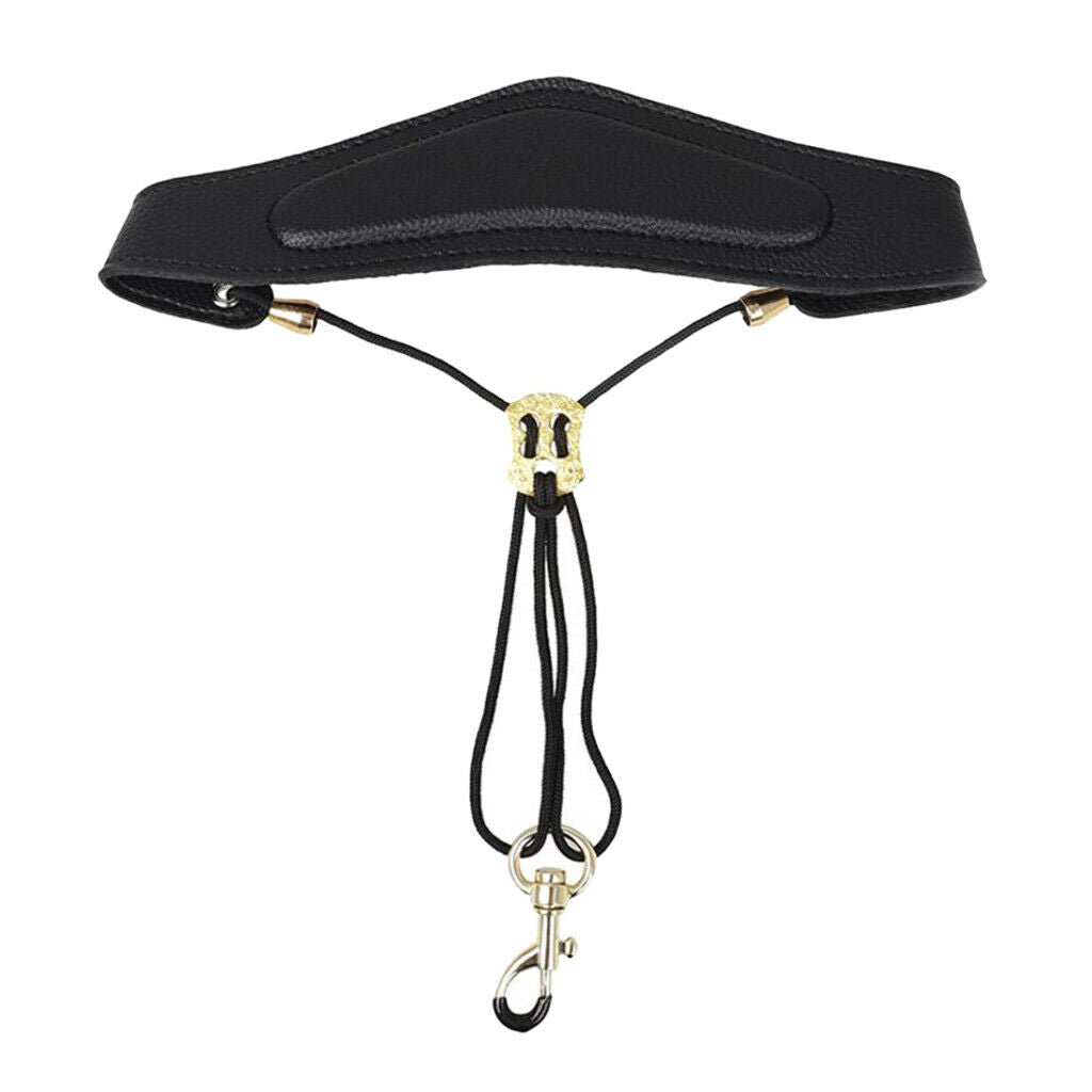 Sax Shoulder Neck Strap Padded for Tenor Baritone Saxophone Parts Belt Black