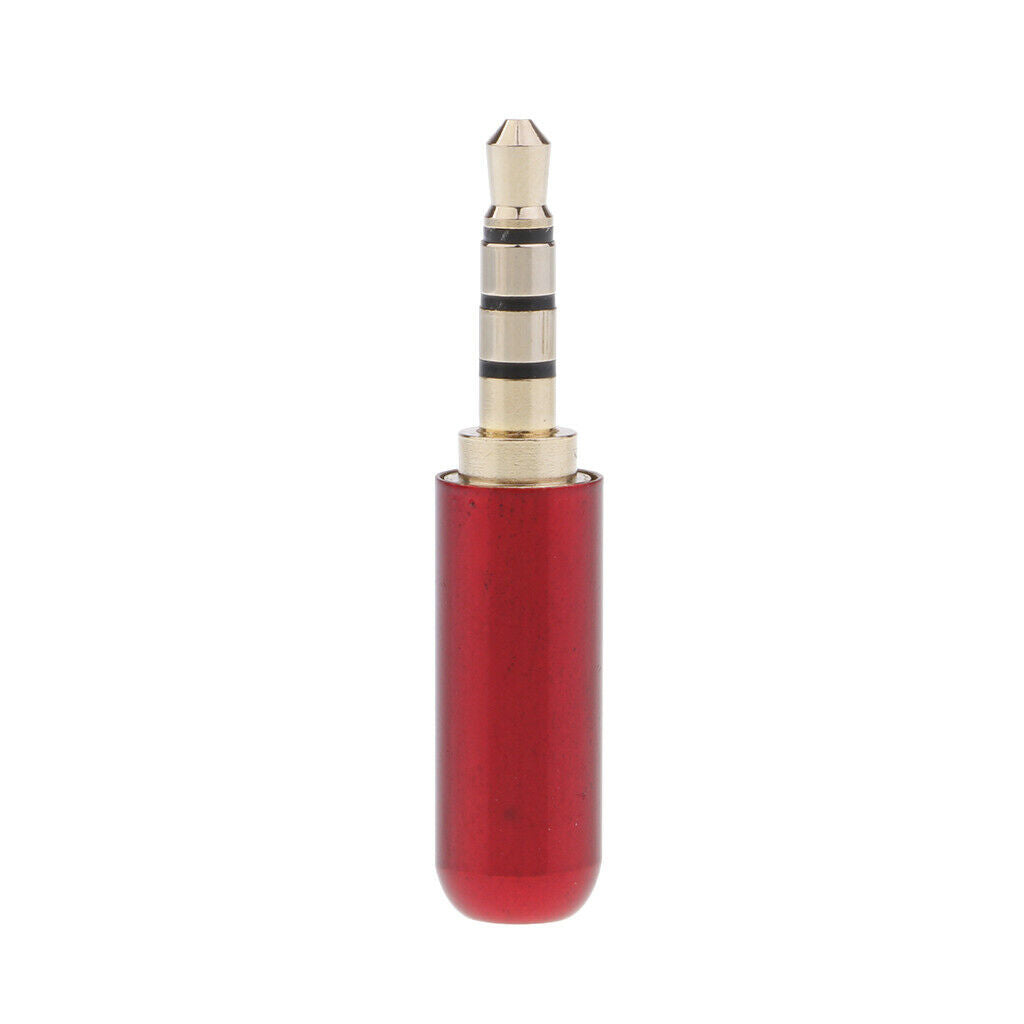 2Pcs 3.5mm 4 Pole TRRS Female+Male Plug A/V Solder Cable Connector Adapter