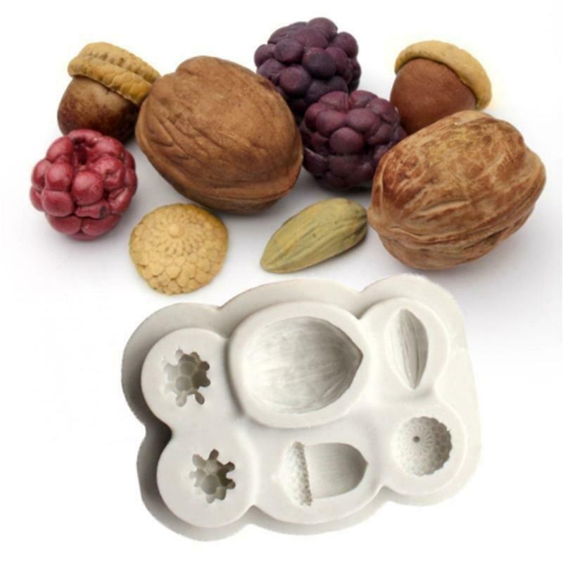 Creative Silicone Mold Pine Cone Nut Shapes Cake Mold Cartoon for Biscuit Baking