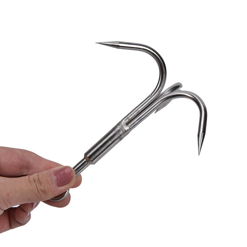 3 Claws Grappling Hook Climbing Survival Carabiner Tool Stainless Steel .l8