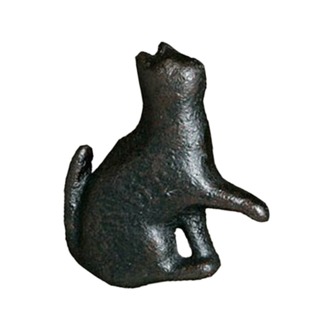 Cast Iron Cat Shaped Cabinet Furniture Door Knob Cupboard Wardrobe Pulls C