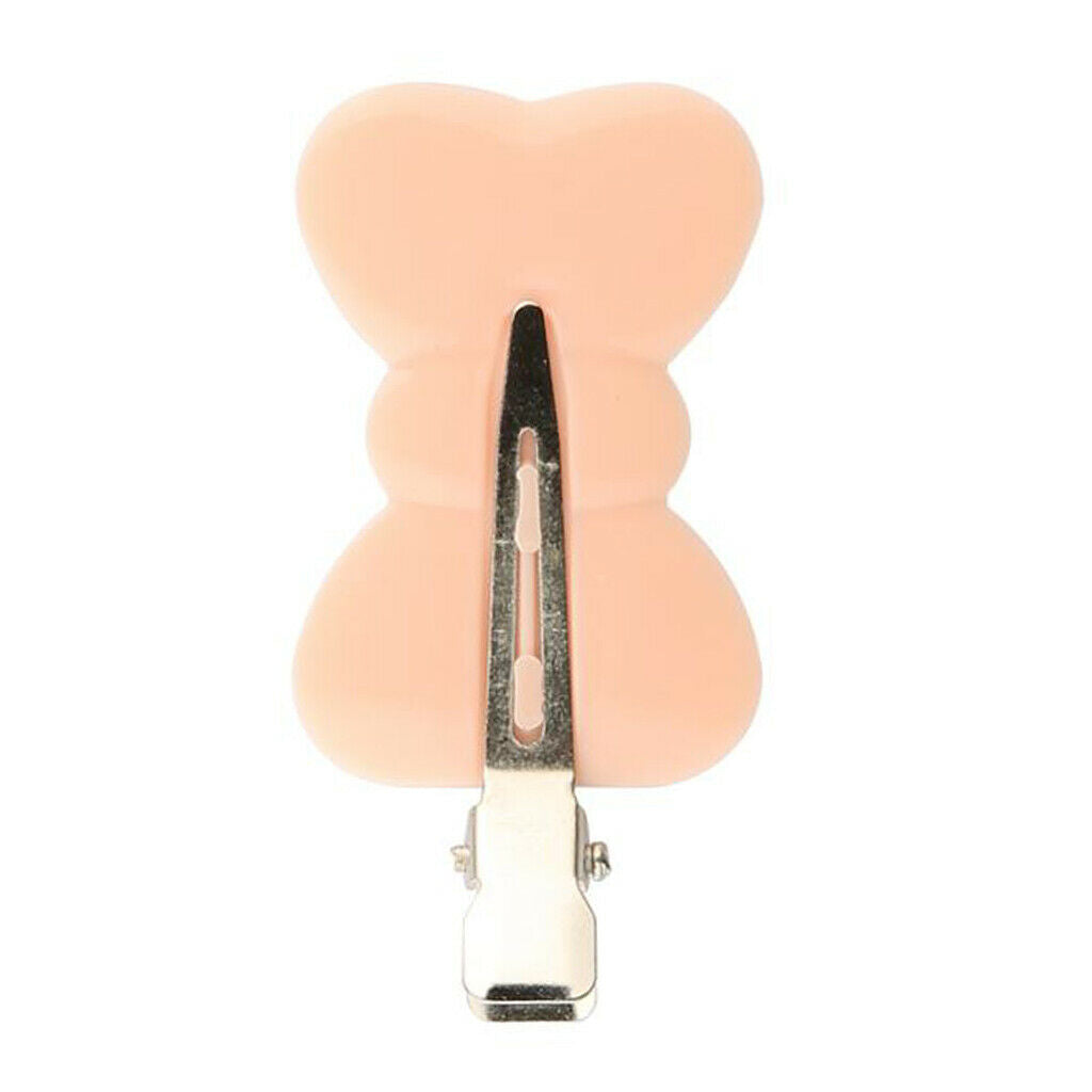 Pack of 4 Seamless No Bend Pin Curls Clips Bangs Clip Butterfly White