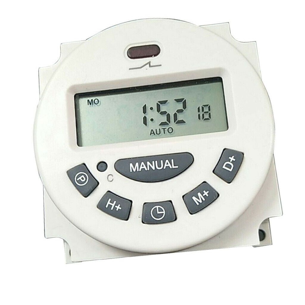 Digital Time Switch Weekly Programmable Electronic Lighting Daily Timer 220V
