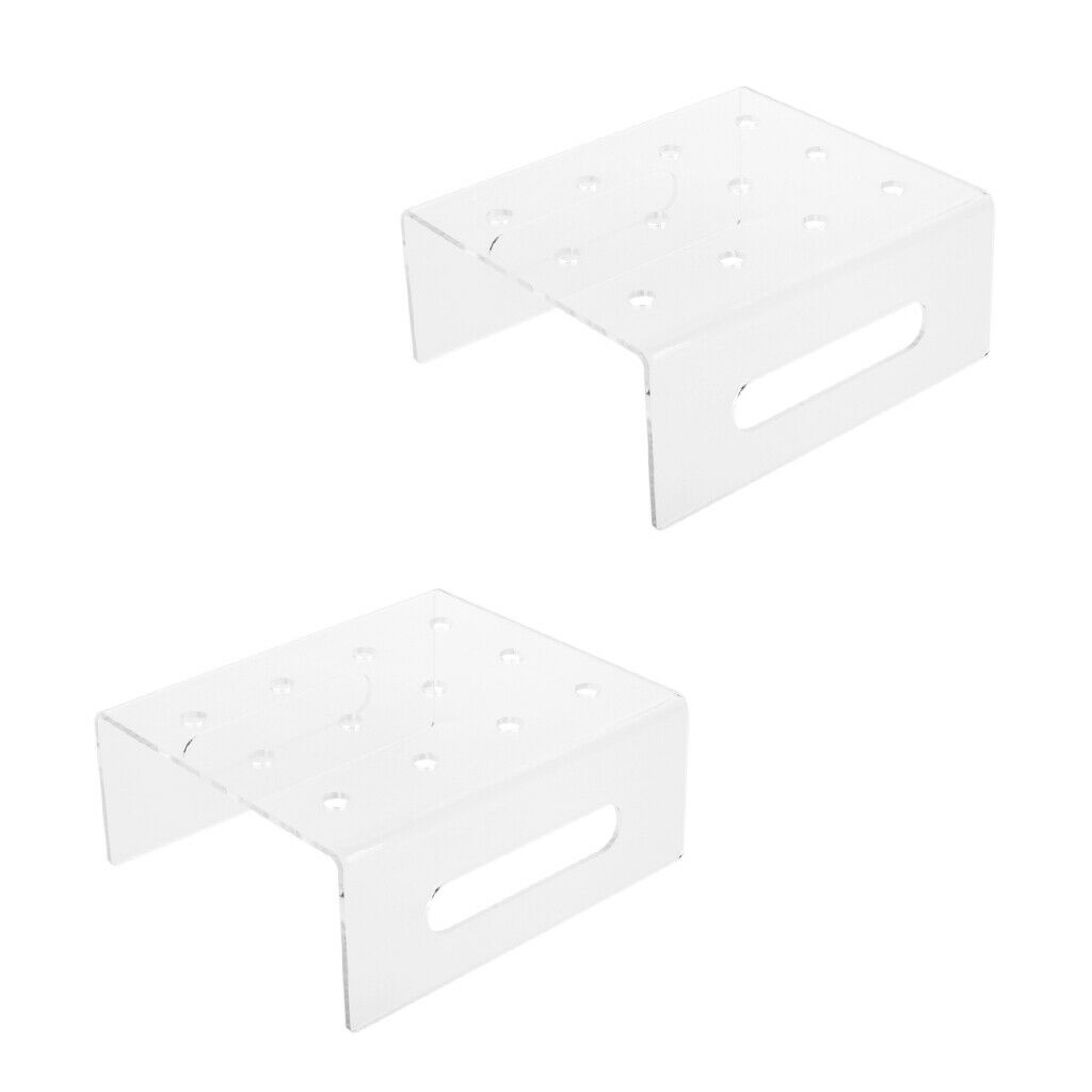 2Pcs Acrylic 12 Holes Cupcake Cake Push   Stand Holder Wedding Party Decor