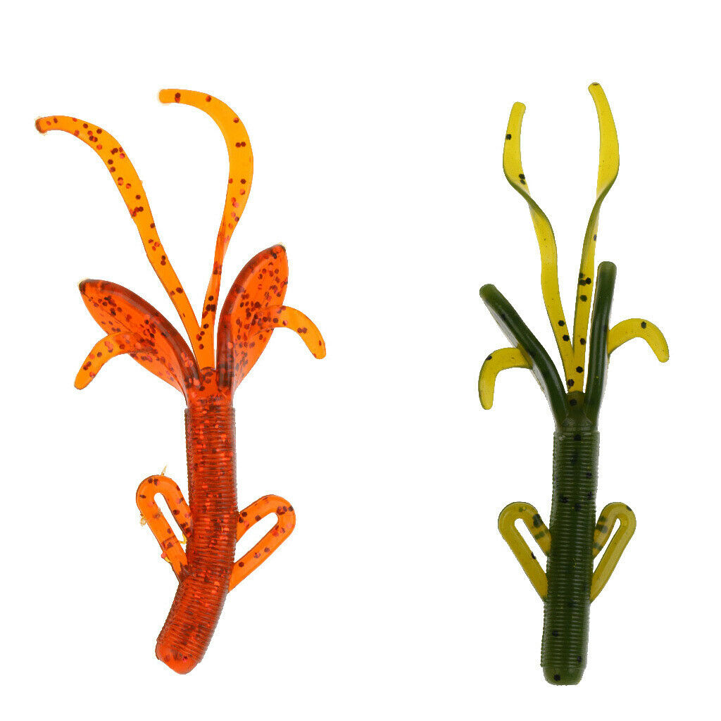 5X Soft Fishing Bait Lifelike Fishing Lure Soft Worm Simulation Bait Lure red